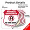 Signmission Private Driveway Shield Sign No Turn Aro, 4 inch X 4 inch, Vinyl Decal, 5PK SHI-D-5PACK-4-435 - alternate 2
