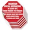 Signmission Maintain Social Distancing At Least, 4 inch X 4 inch, Vinyl Decal, 5PK OC-D-5PACK-4-200 - alternate 1