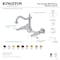 Kingston Brass Two-Handle Wall Mount Bridge Kitchen Faucet, Antique Copper KS126PLAC - alternate 2