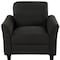 Homeroots 31" Black Fabric Sofa 601961 - alternate 2