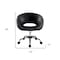 Homeroots Black and Silver Faux Leather Adjustable Height Swivel Rolling Office Chair 554044 - alternate 2