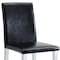 Homeroots Set of Two Black and Silver Faux Leather and Metal Dining Side Chairs, 2PK 719650 - alternate 3