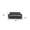 Homeroots 92" Dark Gray Polyester Blend Convertible Futon Sleeper Sofa With Black Legs 544959 - alternate 3