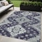 Homeroots 5' X 8' Purple Eggplant And Sage Medallion Washable Indoor Outdoor Area Rug 589015 - alternate 1