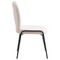 Leisuremod Celestial Boucle Dining Side Chair with Black Powder Coated Iron Frame, White CCBL-23W - alternate 3