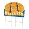 Signmission Biscuits Die Cut Yard Sign & Stake outdoor plastic coroplast window, C-DC-2436-Biscuits19 C-DC-2436-Biscuits19 - alternate 1