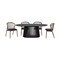 Homeroots Five Piece Black Oval Dining Set with Four Chairs 571706 - alternate 4