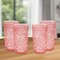Homeroots Set of Four Pink Paisley Acrylic Stemless Highball Glass 521170 - alternate 2