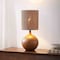 Jonathan Y Abram 22.75" Rustic Bohemian Resin/Metal Round Table Lamp with Paper Rope Shade, Brown Finish JYL9203A - alternate 5