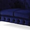 Homeroots 72in Blue And Silver Velvet Loveseat 515720 - alternate 2