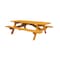 Homeroots 94" Natural Solid Wood Outdoor Picnic Table with Umbrella Hole 525009 - alternate 3
