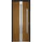 Vdomdoors Steel Door Deux 1744 Natural Oak Stainless Inserts Single Modern Painted-W36xH80-Left-hand Outswing DEUX1744EXD-OAKB-W36xH80-LH-O - alternate 4