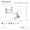 Kingston Brass Wall Mount Pot Filler Faucet with Knurled Handle, Matte Black KS3100RKZ - alternate 3