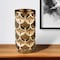 Homeroots 14" Polyresin Gold Geometric Cylinder Table Vase 468952 - alternate 2