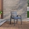 Leisuremod Chelsea Aluminum Outdoor Dining Table With 8 Chairs and Cushions, Charcoal Blue CC20-T63BL-CBU6 - alternate 2