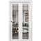 Sartodoors Sliding Closet Bi-fold Doors, Lucia 2266 White Silk with Clear Glass and Aluminum Strips, Sturdy T LUCIA2266BF-WS-36 x 80 (2* 18x80) - alternate 1