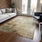 Homeroots 10' X 14' Linen Black And Copper Abstract Washable Indoor Outdoor Area Rug 605952 - alternate 2