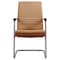 Leisuremod Aleen Office Chair in Upholstered Leather and Iron Frame, Acorn Brown AGO19LBRL - alternate 3