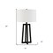 Homeroots 24" Black Metal Table Lamp With White Drum Shade 524508 - alternate 4