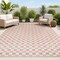 Jonathan Y Aimee Traditional Cottage Checkerboard Salmon/Cream 3 ft. x 5 ft. Indoor/Outdoor Area Rug TSN204A-3 - alternate 1