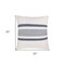 Homeroots 20" Navy and White Striped Throw Pillow With Ruffle 554540 - alternate 2