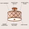 Jonathan Y Elizabeth 13.25" Metal LED Flush Mount, Gold/White JYL3505A - alternate 4
