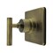 Kingston Brass Single-Handle Six-Way Diverter Valve with Square Trim Kit, Antique Brass KS4043CML - alternate 1