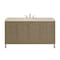 James Martin Vanities Chicago 60" Single Vanity, Walnut Whisper, w/ 3 CM Tajnar Eclos Top 503-V60S-WLW-3TJR - alternate 1