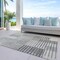 Homeroots 3' X 5' Beige Ivory And Taupe Striped Washable Indoor Outdoor Area Rug 613151 - alternate 2