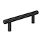 Richelieu Roosevelt Collection 3 3/4-inch Matte Black Modern Cabinet Bar Pull BP20596900 - alternate 1