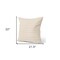 Homeroots 22" Cream And Beige Striped Linen Blend Throw Pillow Cover with Embroidery 608211 - alternate 2