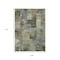 Homeroots 9' X 12' Green Gray And Sky Blue Abstract Washable Indoor Outdoor Area Rug 630775 - alternate 4