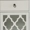 Homeroots 17in White Fret Work Design Glass Door Accent Cabinet 286452 - alternate 2