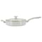 Martha Stewart Everyday Rexford 5 Quart Ceramic Nonstick Aluminum Saute Pan with Lid in Linen 141019.02 - alternate 3