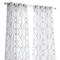 Homeroots 84” Silver Trellis Pattern Embroidered Window Curtain Panel 473337 - alternate 2