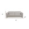 Homeroots 89" Light Gray Top Grain Leather Reclining Sofa 720403 - alternate 4
