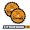 Powertec 6-1/2in Circular Saw Blade, 5/8in Arbor, 3/32in Kerf, 24-Tooth Carbide-Tipped Blade - 2PK 14024-P2 - alternate 1