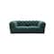 Homeroots 74in Emerald And Gold Velvet Loveseat 480898 - alternate 1