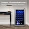 Tcl 2.4 Cu. Ft. 24-Bottle Wine Cooler, Low Noise, Digital Controls, LED Light, Glass Door, Stainless TRW24F6AS - alternate 5