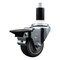 Service Caster 3'' Thermoplastic Rubber Swivel 1-3/8'' Expanding Stem Caster with Brake SCC-EX20S314-TPRB-PLB-138 - alternate 1