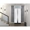 Vdomdoors Steel Door Deux 1744 Natural Oak Transom White Window Stainless Inserts Single Modern Painted-W36xH DEUX1744EXD-OAKW-W36 x H80+16-Left-hand Inswing - alternate 2