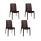 Homeroots Set of Four Brown Heavy Duty Plastic Outdoor Stacking Dining Chairs, 4PK 565255 - alternate 2