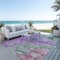 Homeroots 8' X 10' Purple Abstract Washable Non Skid Indoor Outdoor Area Rug 559192 - alternate 3