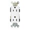 Leviton PlugsandReceptacles, 15A, 125VAC, Wht, Nylon 16262-W - alternate 1