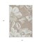 Homeroots 5' X 8' Taupe Beige And Ivory Floral Washable Indoor Outdoor Area Rug 589579 - alternate 1