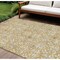 Homeroots 10' X 14' Gold Gray And Beige Floral Washable Indoor Outdoor Area Rug 595954 - alternate 1