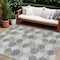Homeroots 8' X 10' Gray Silver And Ivory Polka Dot Washable Indoor Outdoor Area Rug 594253 - alternate 1