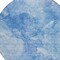 Homeroots 8' Denim Blue And Sky Blue Round Nautical Washable Indoor Outdoor Area Rug 581727 - alternate 4