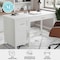 Martha Stewart 22.75 in. D X 54 in. W X Engineered Wood, Steel, White Frame/Polished Brass Hardware ZG-ZP-09-WH-GLD-MS - alternate 2