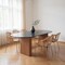 Homeroots 79" Black and Walnut Wood Double Pedestal Base Oval Dining Table 572216 - alternate 3